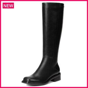 Knee High Boots Low Heel Square Toe Side Zipper Fall Tall Boots